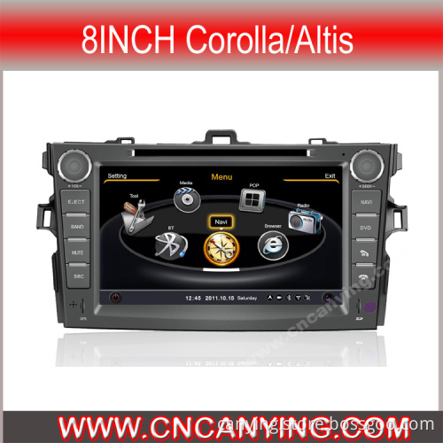 Car DVD for 8inch Corolla/Altis with A8 Chipset Dual Core 1080P V-20 Disc WiFi 3G Internet (CY-C063)